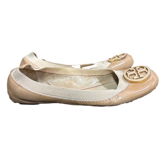 Tory Burch Neutrals ‘Caroline Naplak’ Ballet Flat Size 6 - Picture 4 of 5